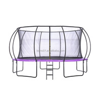 Trampolino Zoshine 6-16FT per Esterni con Rete Protettiva, Telaio in Acciaio e Schiuma PVC - Trampolino Rotondo Resistente per Bambini e Adulti