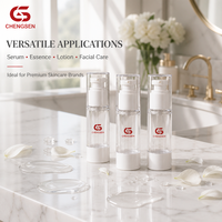Bouteille à pompe sans air de luxe écologique, flacon pulvérisateur de lotion sans air, conteneur portable de voyage, bouteilles en plastique rechargeables