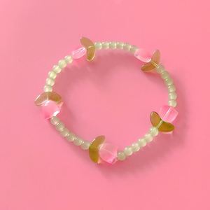 Wholesale Bohemian Handmade Crystal <b>Beaded</b> <b>Bracelet</b> Jewelry Elastic Flower Girl <b>Bracelet</b> Crystal Glass Bead Flower <b>Bracelet</b> - Product Image 3