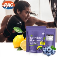 Pemasok Paket Bubuk Hidrasi, Bubuk Elektrolit Efervecent Rasa Blueberry Lemon, Minuman Suplemen Pemulihan Pasca Olahraga