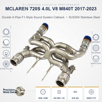 Échappement Catback ING SUS304 à fixation directe pour McLaren 720S 4.0L V8 M840T 2017-2023 |   Système audio double X-Pipe style F1