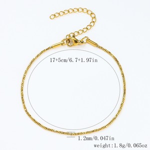 <span class=keywords><strong>Bracciali</strong></span> Geometrici Impilabili in <span class=keywords><strong>Acciaio</strong></span> Inossidabile Placcato Oro 18K, Ipoallergenici, Impermeabili, Gioielli da <span class=keywords><strong>Donna</strong></span> - Product Image 5