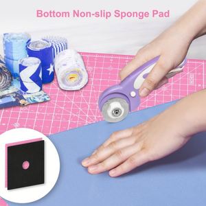 Tapis de découpe rotatif 14" x 14" - Tapis auto-cicatrisant carré rotatif à 360° avec mécanisme de verrouillage innovant pour le quilting et la couture - Product Image 6