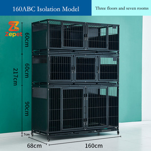 Jaula de Alojamiento <span class=keywords><strong>para</strong></span> Mascotas Profesional y Resistente de Fábrica Directa, <span class=keywords><strong>con</strong></span> Tres Niveles, Ideal <span class=keywords><strong>para</strong></span> <span class=keywords><strong>Perros</strong></span> y Gatos, <span class=keywords><strong>para</strong></span> Uso en Interiores, de Alta Calidad - Product Image 4