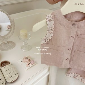Nuovo <span class=keywords><strong>Set</strong></span> Estivo 2026 alla Moda <span class=keywords><strong>per</strong></span> Bambine, Completo in Cotone Tinta Unita, Abbigliamento <span class=keywords><strong>per</strong></span> <span class=keywords><strong>Bambini</strong></span> in Due Pezzi - Product Image 5