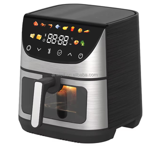 ANWELL Friteuse à air chaud grande capacité en acier inoxydable avec fenêtre de cuisson visible, menu numérique tactile, cuisson saine sans huile - Product Image 2