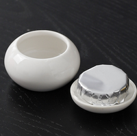 En stock, mini pot à thé en céramique de 10 g, couvercle recouvert de feuille d'aluminium, récipient de stockage pour cosmétiques, miel, aliments secs