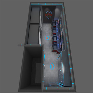 Internet Cafe Khung Thép Đen RGB Bàn Chơi Game PC Văn Phòng Bàn Máy Tính - Product Image 6