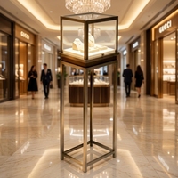 Système d'affichage de bijoux écologique GZowin avec éclairage LED pour les expositions en magasin et en musée - Dimensions personnalisables, durable
