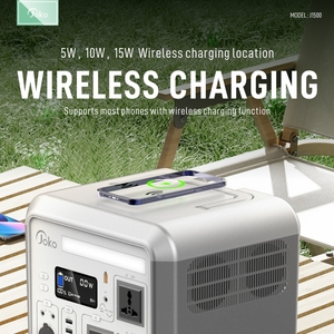 JOKO 2025 ผลิตภัณฑ์ใหม่ คุณภาพสูง สถานีไฟฟ้าพกพา 1500W ความจุ 360000mah 1152Wh ชาร์จเร็ว สำหรับตั้งแคมป์กลางแจ้ง - Product Image 6