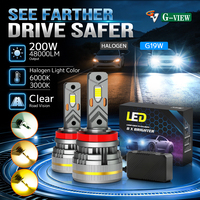 Ampoules de phares LED OEM personnalisées 200W 48000LM G19W H8 H11 9-60V 6000K avec driver externe et décodage Canbus, allumage instantané pour camions et voitures