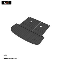 Tapis de coffre antidérapant 3D personnalisé en TPE pour Hyundai Palisade 2024, tapis de dossier imperméable et écologique pour l'intérieur de la voiture