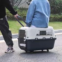 Cage à animaux de compagnie portable extra large - Cage à chien robuste approuvée par les compagnies aériennes pour le transport, vente en gros disponible
