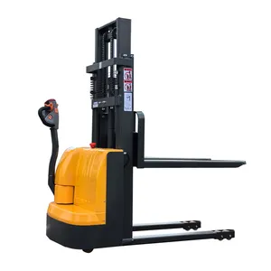 Factory Low Moq Full Electric Pallet Stacker 1600mm-3500mm Lift Height Walking Forklift Full Electric Stacker