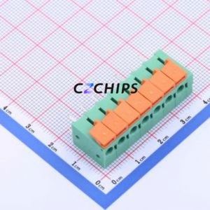 JL142V-50807GA1 Spring Terminal Block Through hole Component (THT),P=5.08mm Connector 1x7P 5.08mm Green Through Hole - Product Image 1