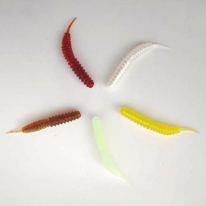 Señuelo de Pesca con Forma de Pupa, Cola en Espiral, Cebo Suave de 6cm y 1.4g, Señuelo de Silicona Biónico para Agua Dulce - Product Image 1