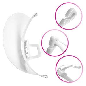 Hubei Haixin masker makanan bening transparan, masker kebersihan Wajah Anti kabut dengan Visor plastik pelindung mulut - Product Image 3