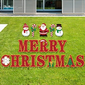 Letreros Decorativos de Navidad para Jardín, Letrero Navideño para Césped con Estacas, Decoraciones Navideñas para Exteriores, Letrero Navideño para Jardín - Product Image 3
