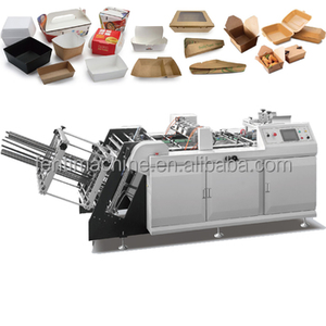 High Speed Full Automatic Pizza Hamburger Paper Lunch Box Making Machine