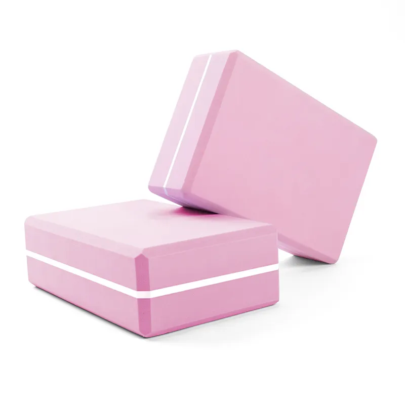 High Density Gymnastic Posture Pink Benutzer definiertes Logo EVA Foam Yoga Block