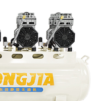 Compresseur d'air industriel à trois moteurs haute puissance en gros, 70L 980W*3, sans huile, 190L/min, piston portable pour 220V AC pour mine