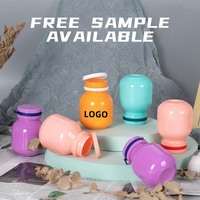 OEM/ODM bouteille de capsule de pilule de supplément pharmaceutique en plastique rose vert vide avec couvercle