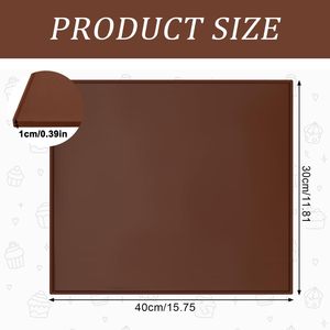 Tapis en silicone à mesures intégrées, idéal pour la pâtisserie, comme tapis de comptoir, pour étaler la pâte, la décoration ou la préparation de fondants et de fonds de tarte - Vente chaude - Product Image 3