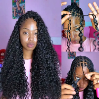 Cheveux humains bouclés birmans pour tresses au crochet, extensions 100 % cheveux naturels pour tresses bohèmes