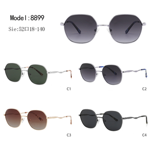 Gafas de Sol Unisex Ovaladas con Marco Metálico, Lentes Degradadas, 100% Protección UV, para Uso en Exteriores, Estilo Moderno para Adultos - Product Image 3