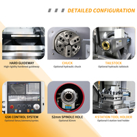 Tour CNC de haute précision avec système GSK/Fanuc, porte-outils à 4 postes, machine de tournage CNC à vendre