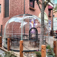 Dôme à bulles en PC pour l'extérieur, structure en acier, maison préfabriquée portable pour le glamping et l'usage commercial