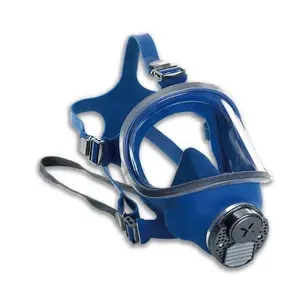 核辐射面罩气体分布蓝色硅胶核焊工业化学全脸防毒面具