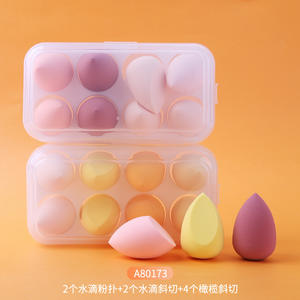 Ensemble d'éponges de maquillage Lamela, 8 pièces, en forme de goutte d'eau, en polyuréthane hydrophile, pour une utilisation humide ou sèche - Product Image 4