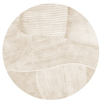 INS Style tapis rond Simple rayé en peluche tapis coussin canapé loisirs chaise chambre bord tapis