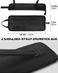 Muestra gratis personalizar LOGO Drumstick Bag Drum Sticks Kits de percusión Carrier Pouch Drumstick case - Product Image 3