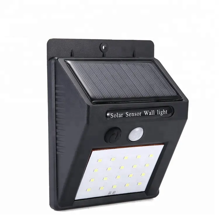 Fabrika açık su geçirmez aktif duvar lambası IP55 güneş enerjili hareket sensörü sensörü duvar lambası açık Led güneş ışığı bahçe ucuz fiyat