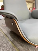 Chaise de bureau de luxe moderne avec roulettes en cuir, haute dossier, OEM, vente en gros
