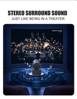 Projecteur de cinéma maison portable LED avec microphone, son stéréo HD pour karaoké et visionnage de films HY300Pro-KTV