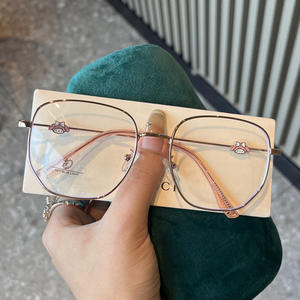 Monture de lunettes en métal irrégulière mignonne, anti-lumière bleue, monture complète, design unisexe tendance P5 23096 - Product Image 1