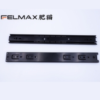 Glissière télescopique à roulement à billes Felmax de 45 mm de largeur pour tiroirs, armoires de bureau et de cuisine, accessoires et outils de quincaillerie