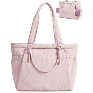 Bolsa de Gimnasio Ligera para Viajes de Trabajo, Pilates y Yoga, Bolsa de Yoga Casual para Mujer con Cierre de Cremallera y Asa Anudada - Product Image 1