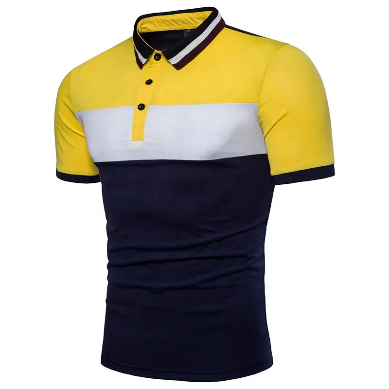 2024 Hot Sale Fashion Design Zomer Gestreepte Buitensport Golf Poloshirts Voor Heren