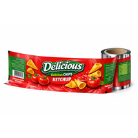 Emballage alimentaire imprimé personnalisé, film pour rouleaux de crème glacée, tube de noix, film plastique laminé plat pour lait, rouleau de film Bopp