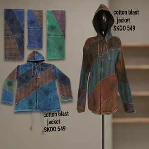 Stylish Mini Winter Jacket Women's Floral Patterned <b>Woolen</b> Boho Hippie Hoodie Embroidered Button Ruffle Sleeves Zipper Washable - Product Image 4
