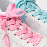 Lacets de chaussures en gros pour usine, lacets plats en coton et polyester de longueur sportive, lacets de baskets personnalisés avec logo imprimé
