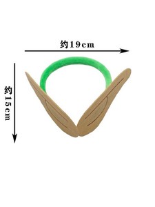 Halloween Alien Cosplay Costume Accessory Green Baby Yoda <strong>Ears</strong> Headband Plush Bat Shape Unisex - Product Image 4