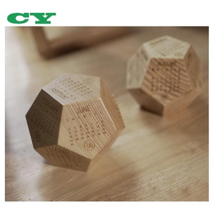Bloc décoratif de table <span class=keywords><strong>en</strong></span> <span class=keywords><strong>bois</strong></span> massif, cadeau de fête des pères, décor de bureau <span class=keywords><strong>en</strong></span> <span class=keywords><strong>bois</strong></span> massif, avec <span class=keywords><strong>calendrier</strong></span> - Product Image 4