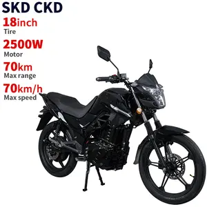 Cool black 18 inch 2500watt 70km/h speed 70km range 60/72v battery removable battery electric race motorcycle