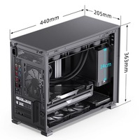 Boîtier ATX compact en alliage d'aluminium haut de gamme personnalisé D31 D41 avec panneau latéral en maille transparente, refroidissement liquide 360 et écran secondaire – En stock