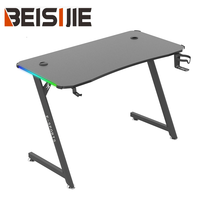 Table de jeu BEISIJIE TZ-2 RGB avec télécommande indépendante, 256 couleurs, cadre en forme de Z, surface en fibre de carbone, crochet pour casque, porte-gobelet